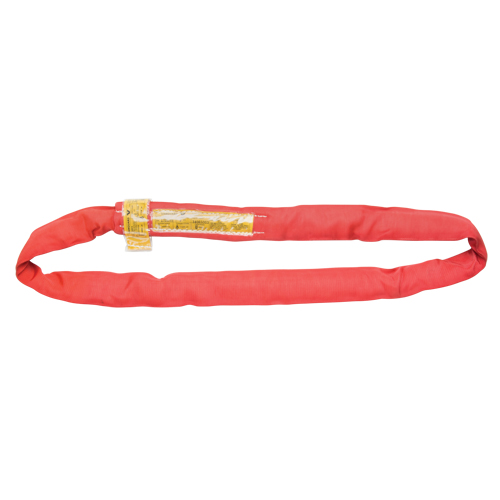 Polyester Round Sling, Red, 3" W x 4' L, 14000 lbs. Vertical Load SPOC Demo