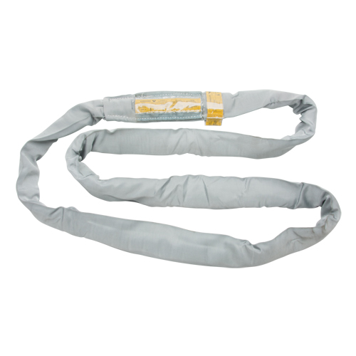 Polyester Round Sling, Grey, 6" W x 12' L, 32000 lbs. Vertical Load SPOC Demo