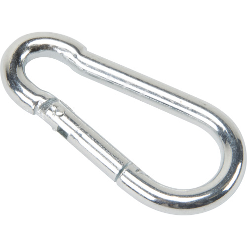 Mousqueton zingu&eacute;, 220 lb (0,11 tonne) Charge d'utilisation max., 3/16" Taille, 5/16" Oeil SPOC Demo