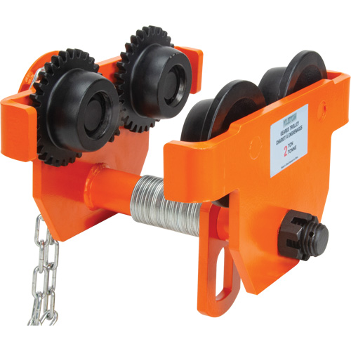 Adjustable Trolley with Safety Plates, 2000 lbs. (1 tons) Capacity, 2-5/16" - 4-14/16" SPOC Demo