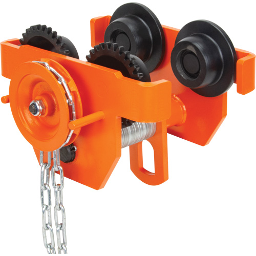 Adjustable Trolley with Safety Plates, 2000 lbs. (1 tons) Capacity, 2-5/16" - 4-14/16" SPOC Demo