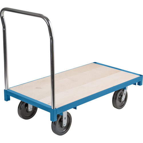 Chariot &agrave; plateforme robuste, 96" lo x 48" la, Capacit&eacute; de 2500 lb, Roues en Nylon SPOC Demo