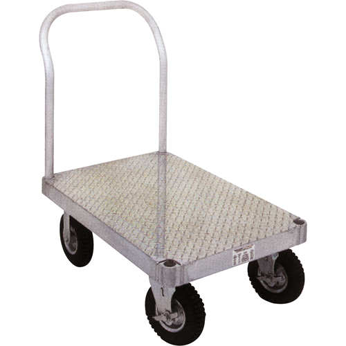 Diable en aluminium, 24" la x 48" lo, 2000 lb cap, Roues Caoutchouc SPOC Demo