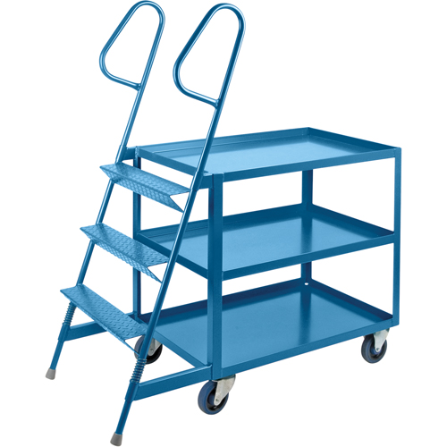 Stock Picking Carts, Steel, 24" W x 52" D, 3 Shelves, 1200 lbs. Capacity SPOC Demo
