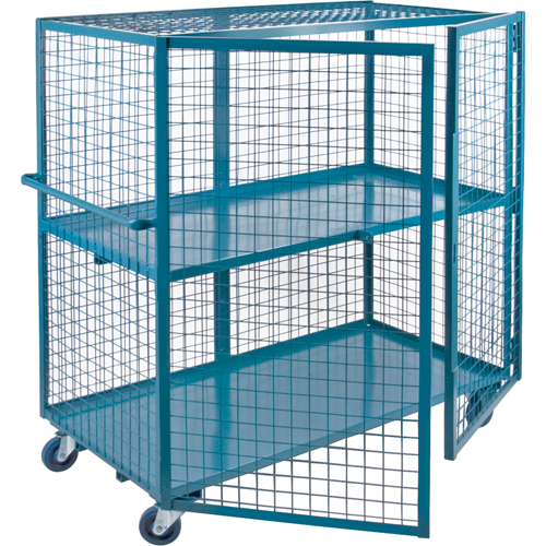 Wire Mesh Truck, 2 Tiers, 39" L x 26" W x 62.5" H, 1200 lbs. Cap. SPOC Demo