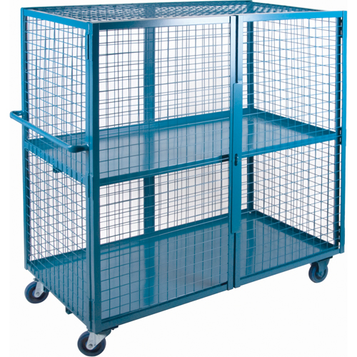 Wire Mesh Truck, 2 Tiers, 63" L x 32" W x 62.5" H, 1200 lbs. Cap. SPOC Demo