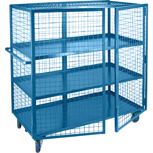 Wire Mesh Truck, 3 Tiers, 63" L x 32" W x 62.5" H, 1200 lbs. Cap. SPOC Demo