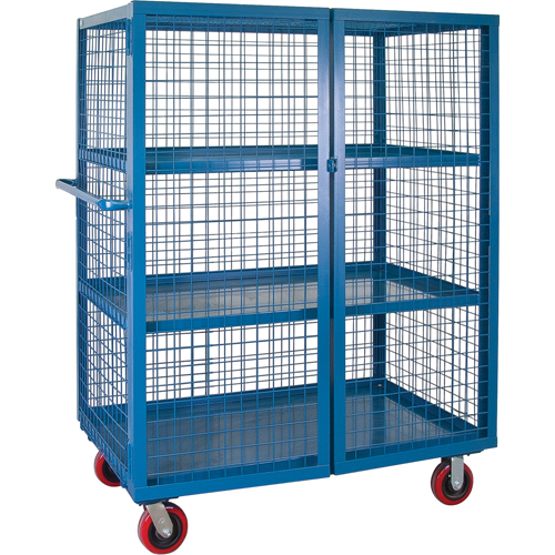 Wire Mesh Truck, 3 Tiers, 51" L x 32" W x 62.5" H, 2400 lbs. Cap. SPOC Demo