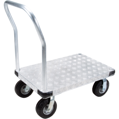 Aluminum Platform Truck, 24" W x 36" L, 1100 lbs. Cap., Flat Free Wheels SPOC Demo