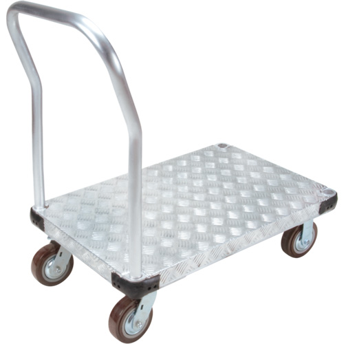 Chariots &agrave; plateforme en aluminium, 24" la x 36" lo, 3400 lb cap, Roues Polyur&eacute;thane SPOC Demo