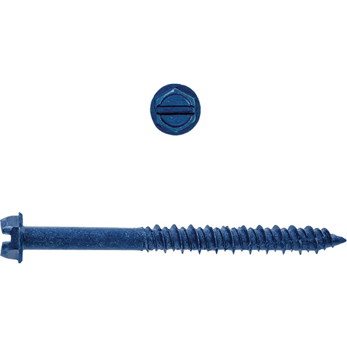 Hex Washer Slot SD Concrete Screws, 3/16" x 1-3/4" L, Zinc Plate SPOC Demo