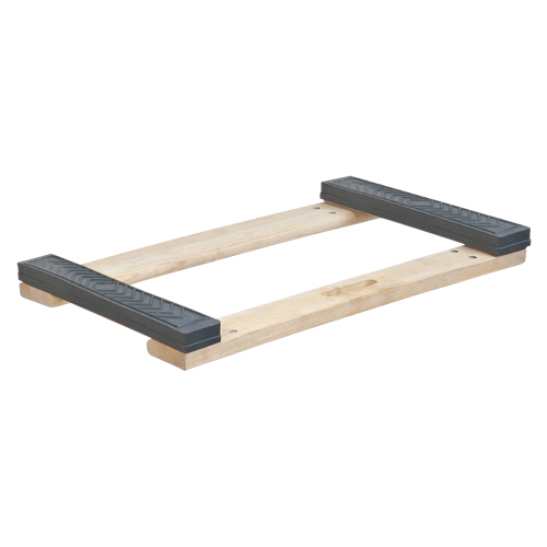 Cadre de socle roulant en bois dur &agrave; bouts avec caoutchouc, Cadre en Bois, 18" la x 24" p x 2,5" h, Capacit&eacute; de 900 lb SPOC Demo