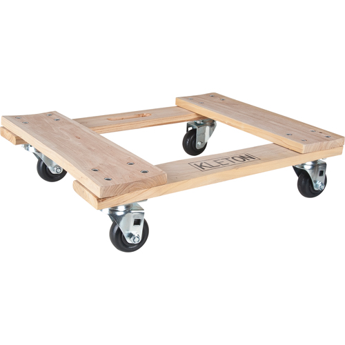 Hardwood Dolly, Polyolefin Wheels, 1000 lbs. Capacity, 18" W x 24" D x 7" H SPOC Demo