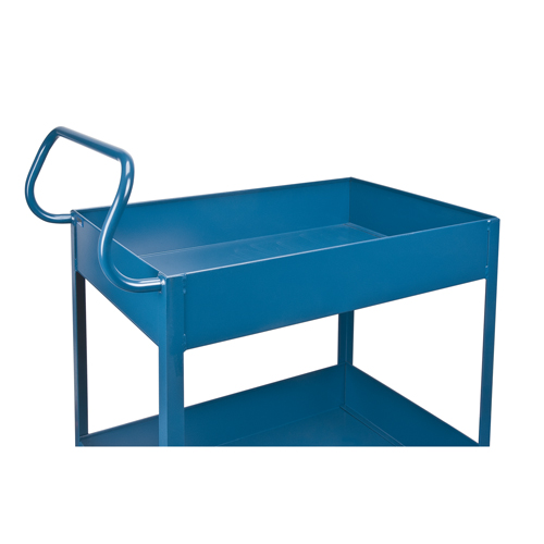 Chariots de service &agrave; bordure profonde, 2 Tiers, 24" la x 47" h x 36" p, Capacit&eacute; 1200 lb SPOC Demo