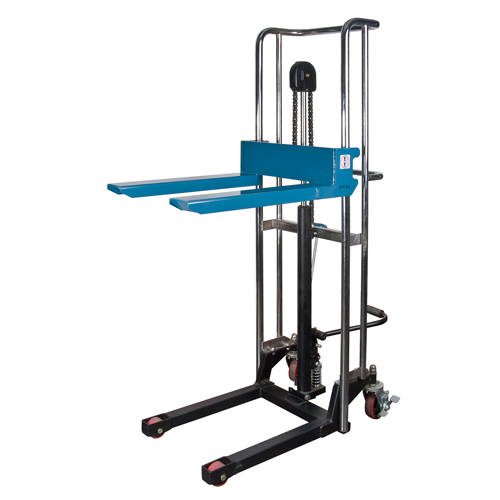 Gerbeur hydraulique &agrave; plateforme, M&eacute;canisme Pompe au pied, Capacit&eacute; de 880 lb, Levage max de 60" SPOC Demo