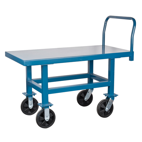 Elevated Platform Trucks, 48" L x 24" W, 1000 lbs. Capacity, Pneumatic Casters SPOC Demo
