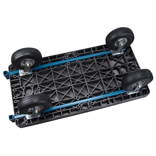 Chariots &agrave; plateforme en plastique, 60" lo x 30" la, 900 lb cap, Roues Anticrevaison SPOC Demo