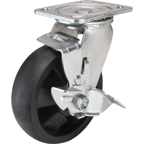 Roulettes haute temp&eacute;rature, Pivotant avec frein, 6" (152,4 mm), Nylon, 880 lb (399 kg) SPOC Demo