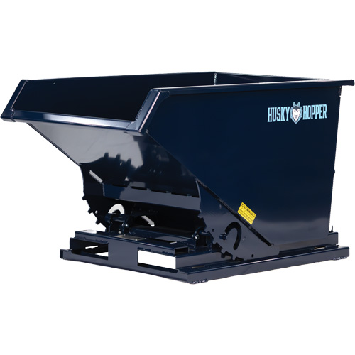 Self-Dumping Hopper, Steel, 1 cu.yd., Blue SPOC Demo