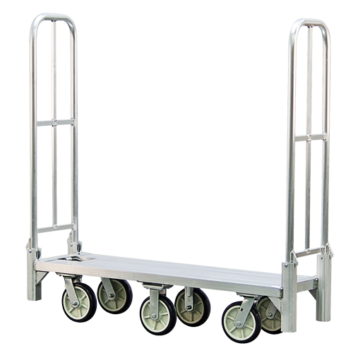 Chariot de livraison en vrac pliant en aluminium U-Boat, 18" la x 61" lo, 1200 lb cap, Roues Polyur&eacute;thane SPOC Demo