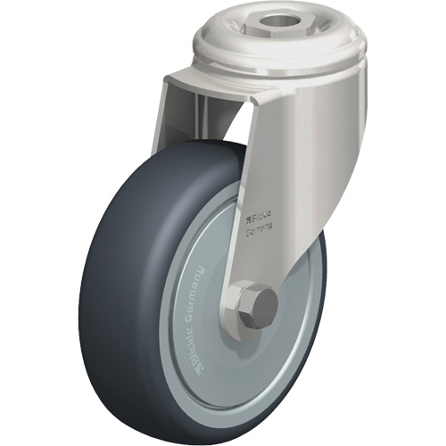 Stainless Steel Thermoplastic Elastomer Caster, Swivel, 4" (102 mm) Dia., 240 lbs. (108 kg.) Capacity SPOC Demo
