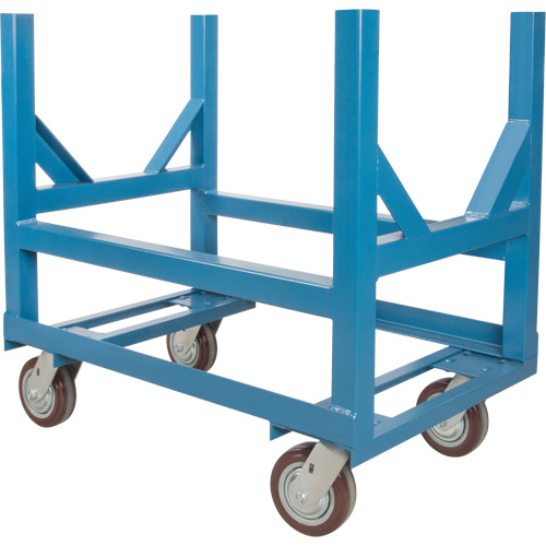Chariot &agrave; berceaux pour tuyaux et barres, 24" lo x 24" la x 34" h, Capacit&eacute; de 2500 lb, Roue Polyur&eacute;thane SPOC Demo