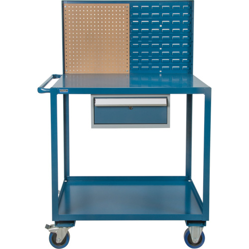 Chariot de service mobile, 2 Tiers, 24" la x 57" h x 40" p, Capacit&eacute; 1200 lb SPOC Demo