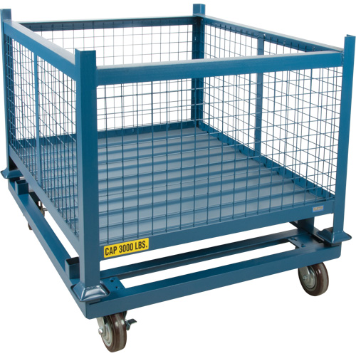 Socle roulant pour contenant empilables, 48,5" la x 40-1/2" p x 10" h, Capacit&eacute; de 3000 lb SPOC Demo