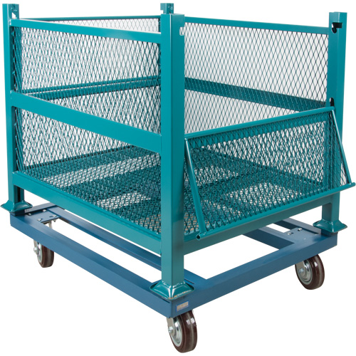 Socle roulant pour contenant ouvert en maille, 40,5" la x 34-1/2" p x 10" h, Capacit&eacute; de 3000 lb SPOC Demo