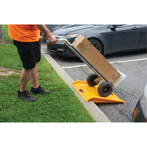 Portable Poly Hand Truck Curb Ramp, 1000 lbs. Capacity, 27" W x 27" L SPOC Demo