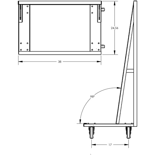 Chariot &agrave; cadre en A robuste &agrave; un c&ocirc;t&eacute; avec 6 plateaux, 38" x 25" x 63", Capacit&eacute; 2500 lb SPOC Demo