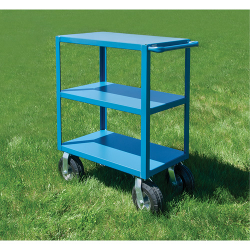 Outdoor Shelf Cart, 3 Tiers, 24" W x 39" H x 39" D, 1200 lbs. Capacity SPOC Demo
