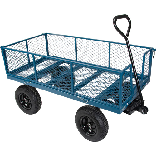 Wagon avec c&ocirc;t&eacute;s rabattables, 24" la x 48" la x Capacit&eacute; 800 lb SPOC Demo