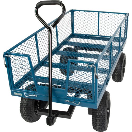 Wagon avec c&ocirc;t&eacute;s rabattables, 24" la x 48" la x Capacit&eacute; 800 lb SPOC Demo