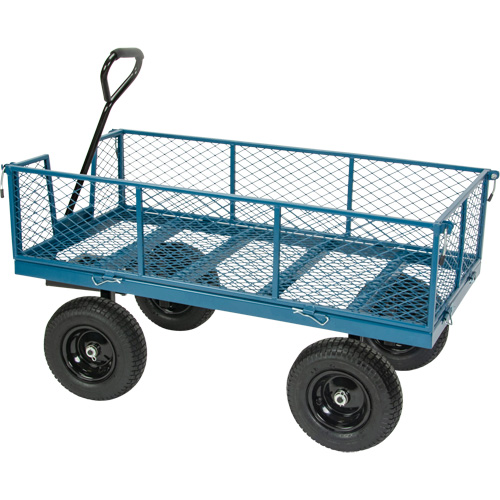 Wagon avec c&ocirc;t&eacute;s rabattables, 24" la x 48" la x Capacit&eacute; 800 lb SPOC Demo
