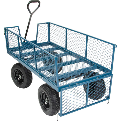 Wagon avec c&ocirc;t&eacute;s rabattables, 24" la x 48" la x Capacit&eacute; 800 lb SPOC Demo