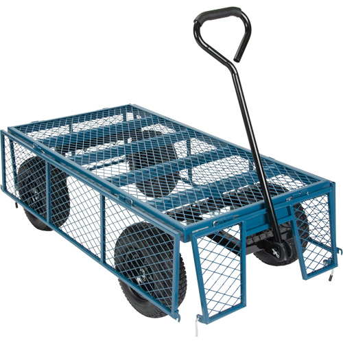 Wagon avec c&ocirc;t&eacute;s rabattables, 24" la x 48" la x Capacit&eacute; 800 lb SPOC Demo