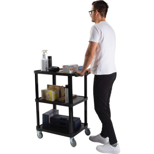 Chariot utilitaire avec tablette plate, 3 tiers, 18-1/8" x 37-3/8" x 27-3/4", Capacit&eacute; 330 lb SPOC Demo