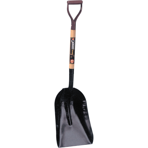 Grain & Coal Scoop Shovel, Wood, Tempered Steel Blade, D-Grip Handle, 27-3/4" Length SPOC Demo
