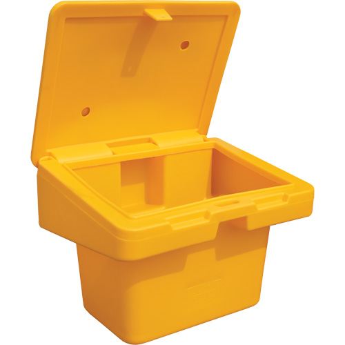 Salt Sand Container SOS, With Hasp, 30" x 24" x 24", 5.5 cu. Ft., Yellow SPOC Demo