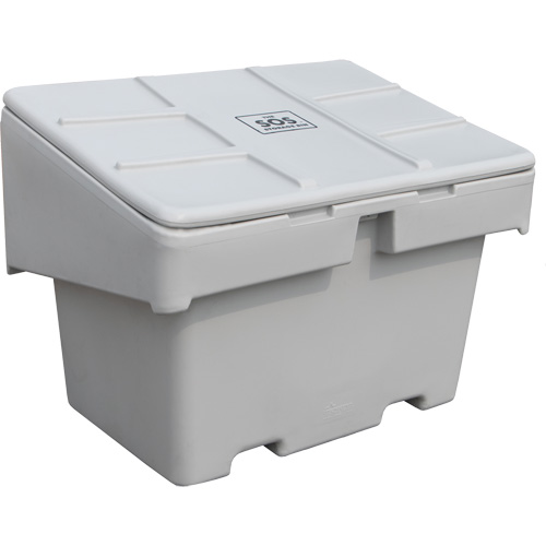 Salt Sand Container SOS, With Hasp, 42" x 29" x 30", 11 cu. Ft., Grey SPOC Demo