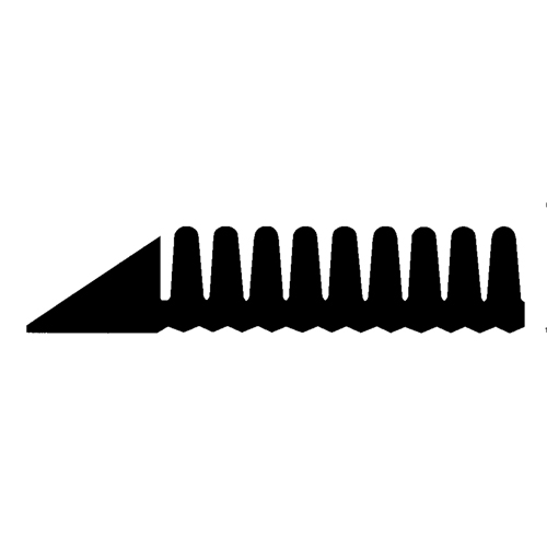 Mat-A-Dor Mat, Rubber, Scraper Type, Finger Tip Style Pattern, 3' x 6', Black SPOC Demo