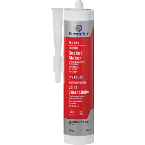 Hi-Temp Red RTV Gasket Maker, 300 ml, Tube, Red SPOC Demo