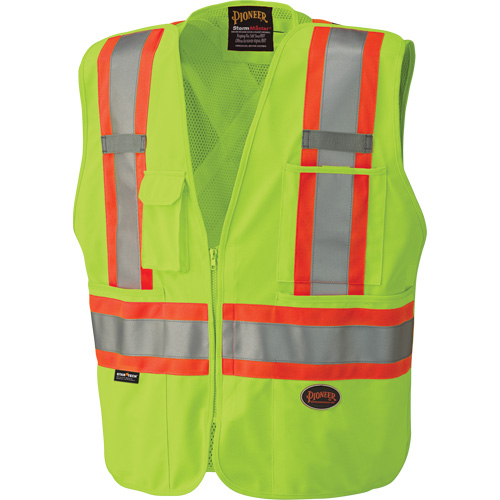 6936 Veste de s&eacute;curit&eacute; d&eacute;tachable en 5 points, Jaune lime haute visibilit&eacute;, 2T-Grand, Polyester SPOC Demo
