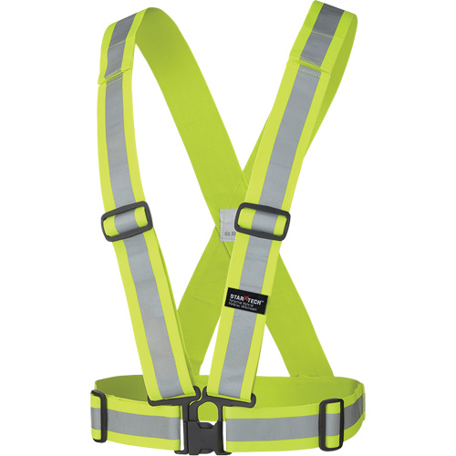 5592 Elastic Safety Harness, High Visibility Lime-Yellow, Silver Reflective Colour, One Size SPOC Demo
