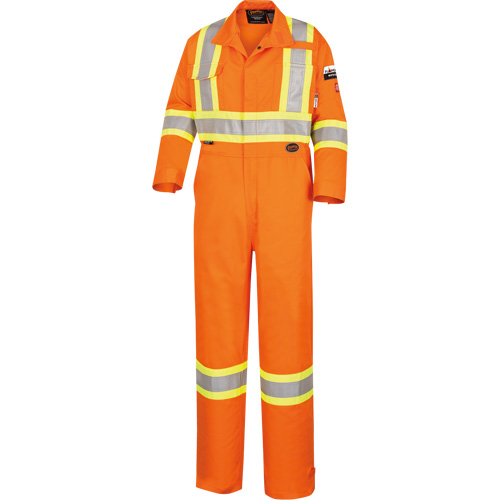5555 High Visibility FR Rated & Arc Rated Safety Coveralls, Size 36, High Visibility Orange, 11 cal/cm² SPOC Demo