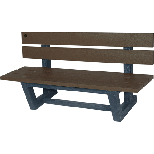 Bancs de parc d'ext&eacute;rieur, Plastique recycl&eacute;, 60" lo x 22-13/16" la x 29-13/16" h, Ombre SPOC Demo