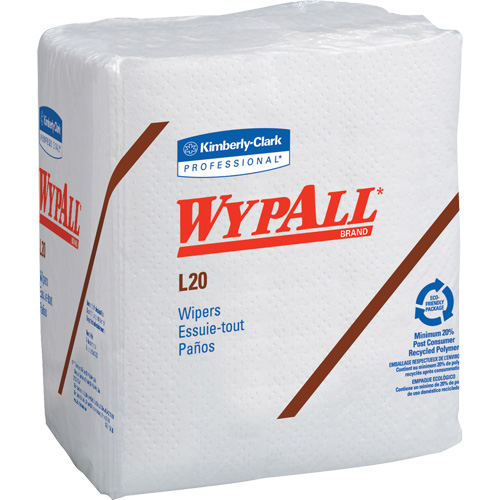 Serviettes jetables L20 WypAll, Tout usage, 12-1/2" lo x 12" la SPOC Demo