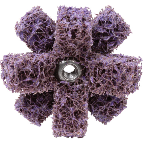 Scotch-Brite Cross Buff, BF-XB, 1-1/2" Dia., Medium Grit, Aluminum Oxide SPOC Demo