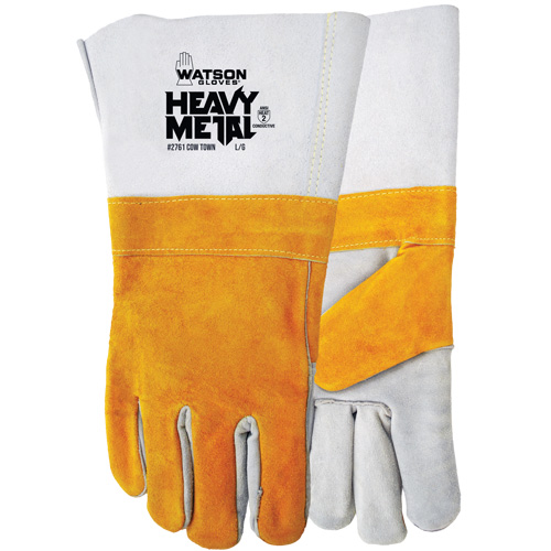 Gants ignifug&eacute;s Cow Town, Cuir de vache refendu, Taille Grand SPOC Demo